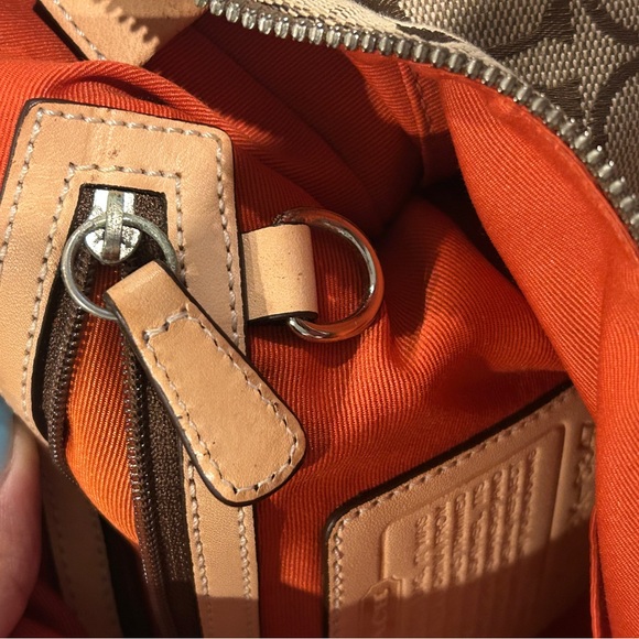 Genuine vintage COACH 6347 tan crossbody shoulder bag logo year 2003 - Picture 12 of 16